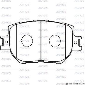 Advics SN125 - Brake Pad Set, disc brake car-mod.net