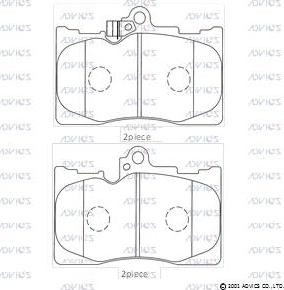 Advics A1N166 - Brake Pad Set, disc brake car-mod.net