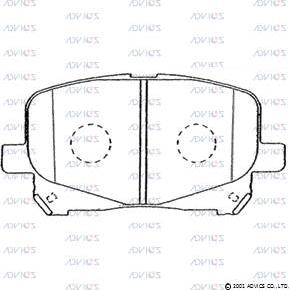 Advics A1N101 - Brake Pad Set, disc brake car-mod.net