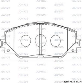 Advics A1N129 - Brake Pad Set, disc brake car-mod.net