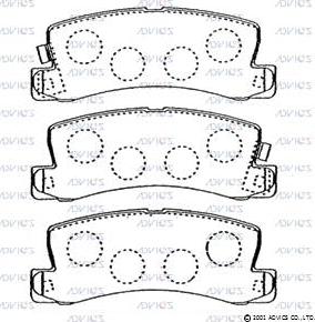 Advics A2N094 - Brake Pad Set, disc brake car-mod.net