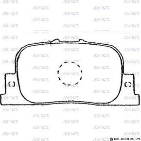 Advics A2N066 - Brake Pad Set, disc brake car-mod.net
