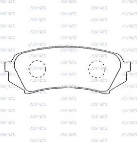 Advics A2N004 - Brake Pad Set, disc brake car-mod.net