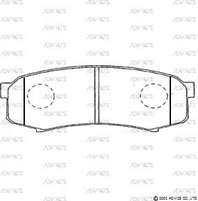 Advics A2N012 - Brake Pad Set, disc brake car-mod.net