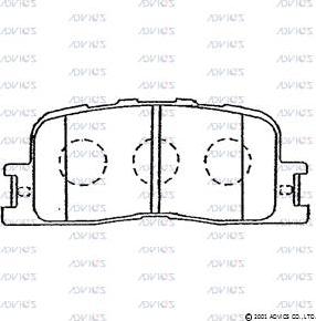 ADVICS SN885 - Brake Pad Set, disc brake car-mod.net