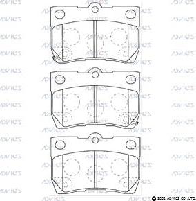 Advics A2N118 - Brake Pad Set, disc brake car-mod.net
