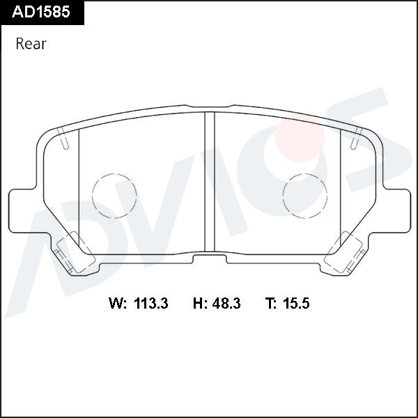 ADVICS AD1585 - Brake Pad Set, disc brake car-mod.net