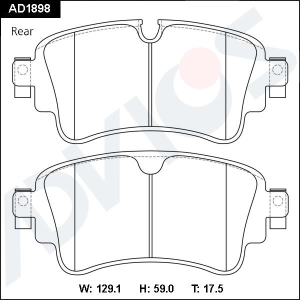ADVICS AD1898 - Brake Pad Set, disc brake car-mod.net