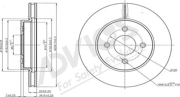 Advics B6F121B - Brake Disc car-mod.net