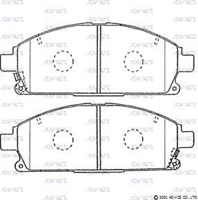 ADVICS B1N062 - Brake Pad Set, disc brake car-mod.net