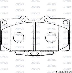 ADVICS SN258P - Brake Pad Set, disc brake car-mod.net
