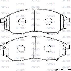 Advics B1N036 - Brake Pad Set, disc brake car-mod.net