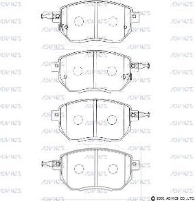 Advics B1N079 - Brake Pad Set, disc brake car-mod.net