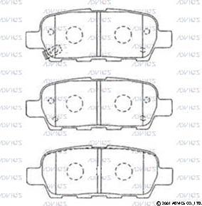 Advics B2N095 - Brake Pad Set, disc brake car-mod.net