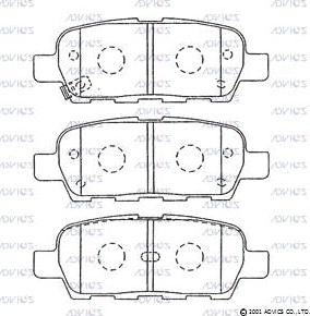 Advics B2N064 - Brake Pad Set, disc brake car-mod.net