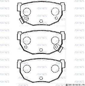 Advics B2N016 - Brake Pad Set, disc brake car-mod.net