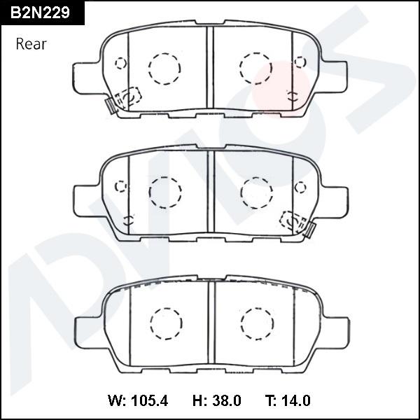 Advics B2N229 - Brake Pad Set, disc brake car-mod.net