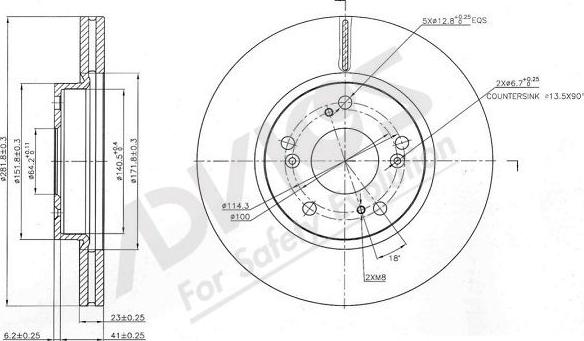 Advics C6F110B - Brake Disc car-mod.net