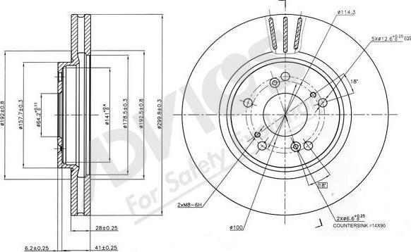Advics C6F181B - Brake Disc car-mod.net