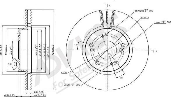 Advics C6F269B - Brake Disc car-mod.net