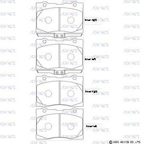 Advics C1N044 - Brake Pad Set, disc brake car-mod.net