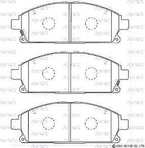 ADVICS C1N042 - Brake Pad Set, disc brake car-mod.net