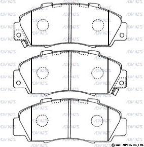 Advics C1N018 - Brake Pad Set, disc brake car-mod.net