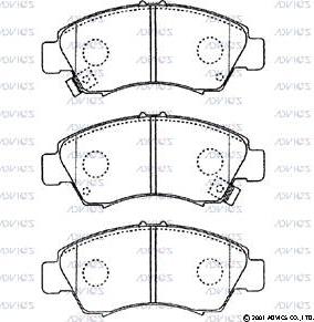 Advics C1N020 - Brake Pad Set, disc brake car-mod.net