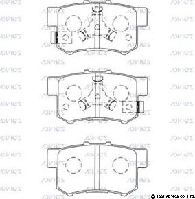 Advics C2N061 - Brake Pad Set, disc brake car-mod.net