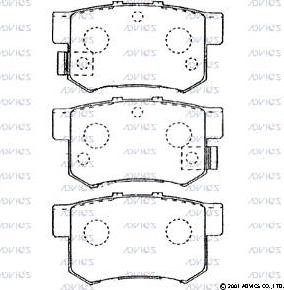 Advics C2N015 - Brake Pad Set, disc brake car-mod.net