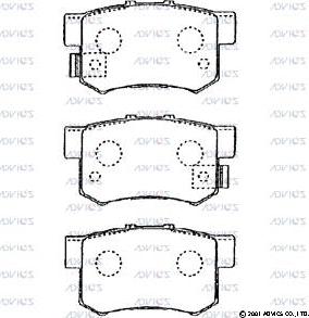 Advics C2N021 - Brake Pad Set, disc brake car-mod.net