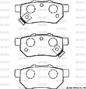 Advics C2N022 - Brake Pad Set, disc brake car-mod.net
