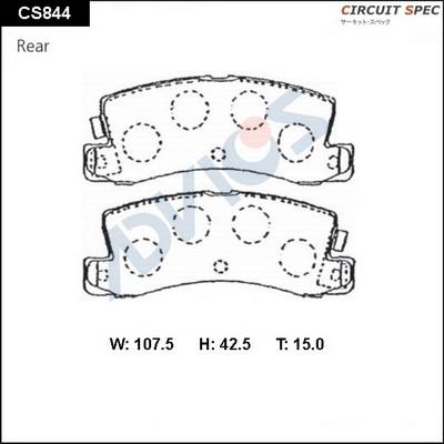 Advics CS844 - Brake Pad Set, disc brake car-mod.net
