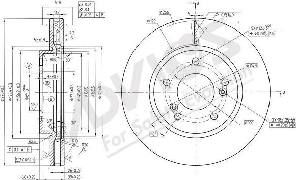 ADVICS D6F518B - Brake Disc car-mod.net