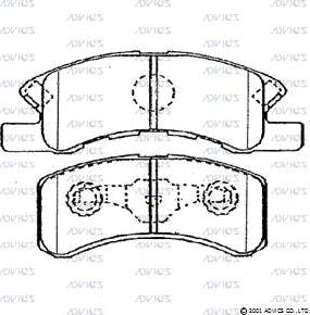 Advics SN875 - Brake Pad Set, disc brake car-mod.net