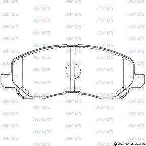 Advics D1N048 - Brake Pad Set, disc brake car-mod.net
