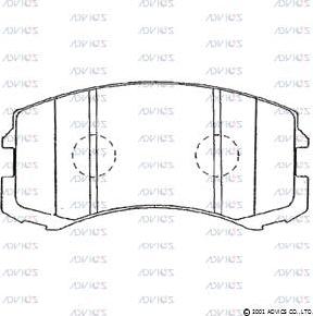 ADVICS D1N004 - Brake Pad Set, disc brake car-mod.net