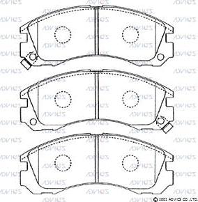 Advics D1N034 - Brake Pad Set, disc brake car-mod.net