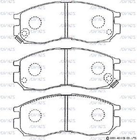 ADVICS D1N035 - Brake Pad Set, disc brake car-mod.net