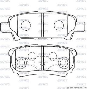 Advics D2N049 - Brake Pad Set, disc brake car-mod.net