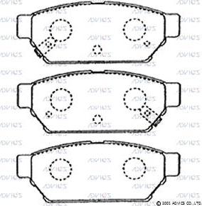 Advics D2N040 - Brake Pad Set, disc brake car-mod.net