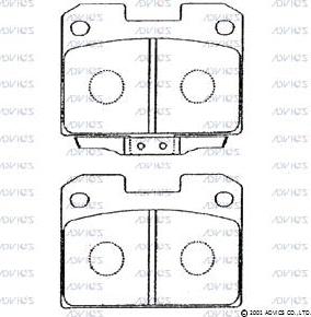 Advics D2N012 - Brake Pad Set, disc brake car-mod.net