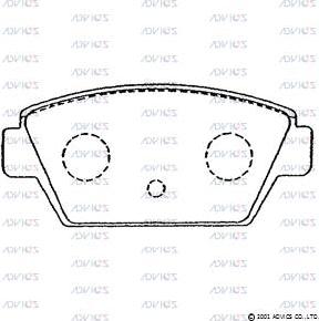 Advics D2N028 - Brake Pad Set, disc brake car-mod.net