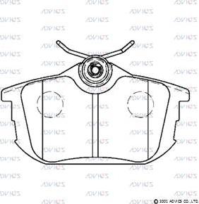 Advics D2N074 - Brake Pad Set, disc brake car-mod.net