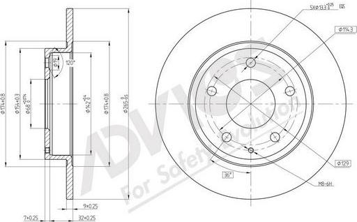 Advics E6R215B - Brake Disc car-mod.net