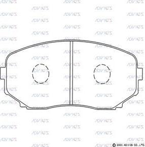 Advics E1N053 - Brake Pad Set, disc brake car-mod.net