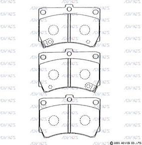 ADVICS E1N014 - Brake Pad Set, disc brake car-mod.net