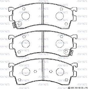 Advics E1N026 - Brake Pad Set, disc brake car-mod.net