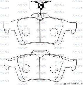 ADVICS E2N065 - Brake Pad Set, disc brake car-mod.net