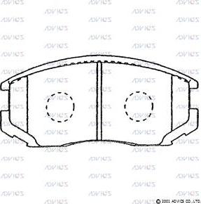 Advics G1N005 - Brake Pad Set, disc brake car-mod.net